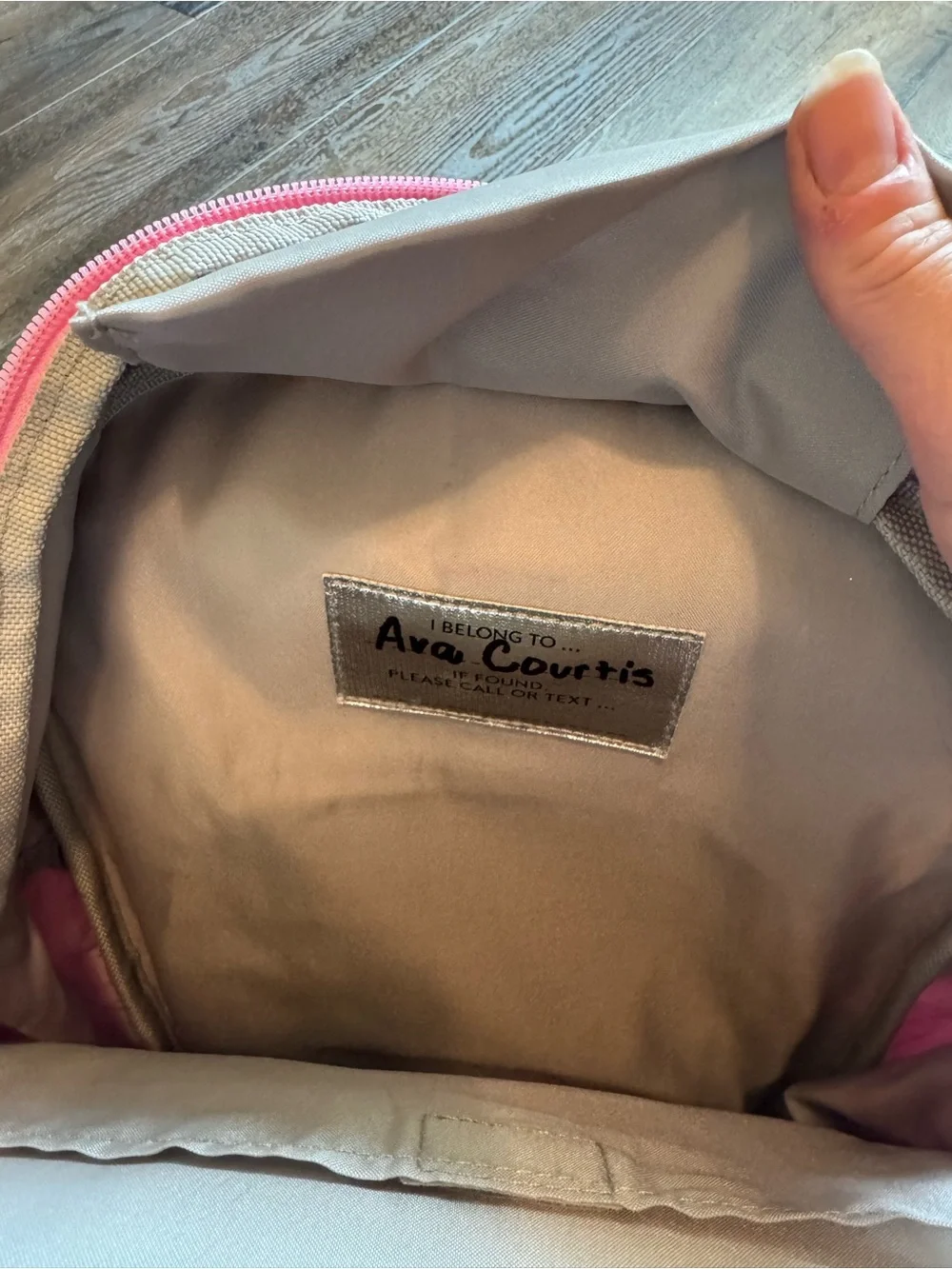 Small sized Pottery Barn Kids pink sparkly backpack